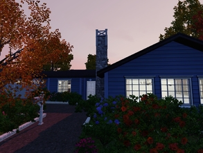 Sims 3 — Blue Ranch Home by blgfan902 — This cheaper blue ranch home has two bedrooms and two bathrooms. On the ground