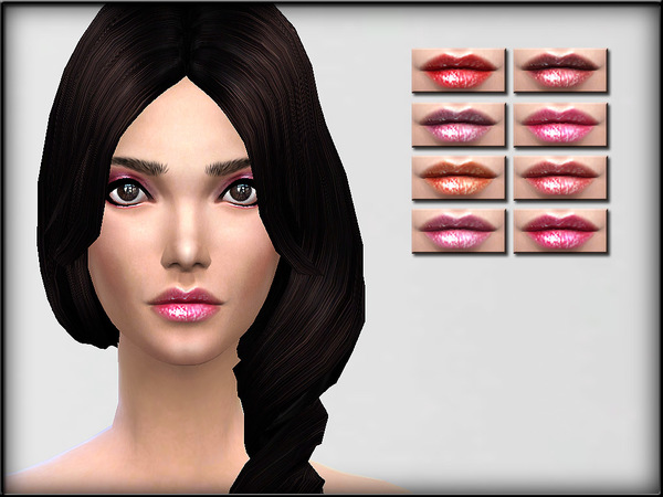 Sims 4 — LipsSet4 by Shojoangel — Hi^^ 1file with 8 colors stand alone item/ non-default