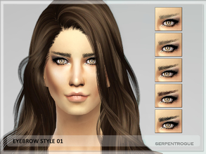 Sims 4 — Eyebrow Style 01-female by Serpentrogue — Only for females Teen to elder Found in eyebrows selection 10 colours 