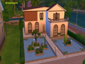 Sims 4 — GreekSpirit by Alexiak1232 — A nice house for a family. It looks like greek houses. Ground floor: living room