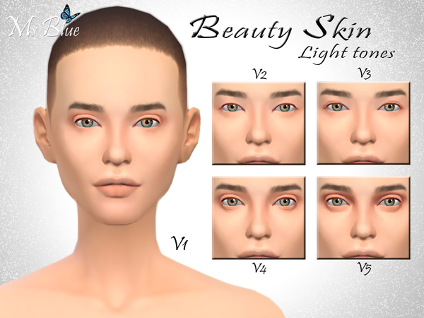 Sims 4 — Beauty Skin by Ms_Blue — I Present my biggest project to this date, the Beauty Skin. I wanted to make a soft and