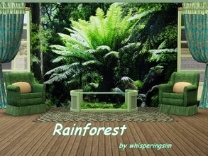 Sims 3 — Rainforest whisperingsim by whisperingsim — This is a four panel wall set made using one of my own photographs