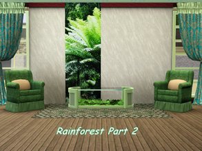 Sims 3 — Rainforest 2_whisperingsim by whisperingsim — This is the second part of a four panel wall set made using one of