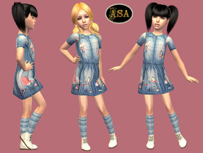 Sims 2 — ASA_Dress_208_CF by Gribko_Sveta — Jeans dress for the child of girl TS2