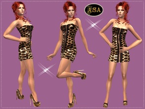 Sims 2 — ASA_Dress_211_AF by Gribko_Sveta — Short dress on the lock for women TS2