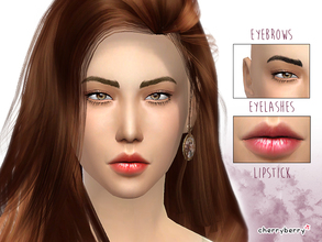 Sims 4 — Simple Beauty - Makeup set 01 by CherryBerrySim — Some makeup essentials for your female sims during this