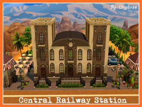 Sims 4 — Central Railway Station by Gigibree2 — This 50x50 lot is a community place for your Sims, it represents a