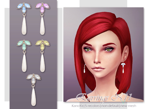 Sims 4 — KanoYa Earrings N11 by KanoYa — New mesh Standalone 5 recolors