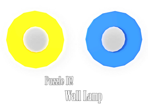 Sims 3 — Wall Lamp PuzzleIt by Kiolometro — Objects for kids' room. Gather set itself. There are funny green-yellow tone
