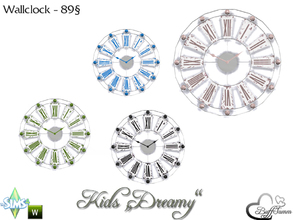 Sims 4 — Kids 'Dreamy' Wallclock by BuffSumm — Part of the *Kids Dreamy Set* for Sims 4 NOT FOR USE WITH SIMS INVENTORY