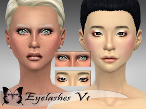 Sims 4 — Eyelashes V1 by Ms_Blue — I give you my first eyelashes. The eyelashes are combined with a bright eyeliner to