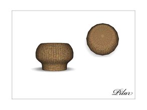 Sims 4 — CrocoEndtable by Pilar — Wicker and sisal, big and fluffy rugs, ready to enjoy the pools
