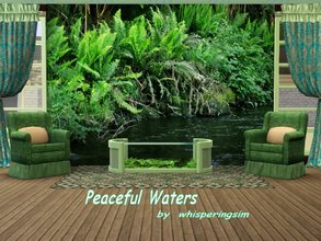 Sims 3 — Peaceful Waters whisperingsim by whisperingsim — Peaceful Waters is a wall set that shows the bush splendor of