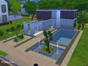 Sims 4 — Purple Love by Alexiak1232 — This is a modern and comfortable house for your simmies. A couple and one child can