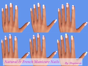 Sims 4 — Natural and French Manicure Nails - Mesh needed by Shylaria — Shylaria's Natural and French Manicured Nails -