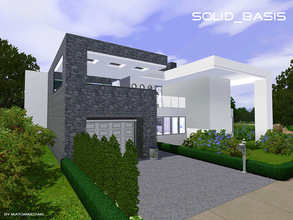 Sims 3 — Solid_Basis by matomibotaki — Solid and massive building with modern and luxury design. Stylish entrance, hall,
