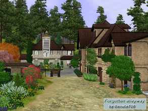 Sims 3 — Forgotten alleyway by Danuta720 — This French property has many features. It is home to large family, but also