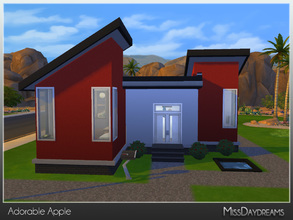 Sims 4 — Adorable Apple [Starter] by MissDaydreams — Adorable Apple is a modern starter house with 1 bathroom and 1