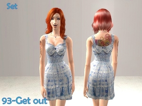Sims 2 — 93-Get out by Well_sims — Beautiful dress with blue pattern for your sim.