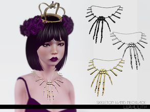 Sims 3 — LeahLillith Skeleton Hand Necklace by Leah_Lillith — LeahLillith Skeleton Hand Necklace avilable in black,