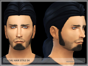 Sims 4 — Facial hair style 04 by Serpentrogue — New facial hair style teen to elder 7 colours