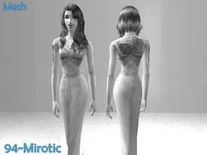 Sims 2 —  Mesh Simchic narrow gown 3-7-06 by Well_sims — Mesh for you.