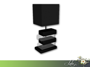 Sims 3 — Blackwood Bedroom Lamp by Lulu265 — Part of the Black Wood Bedroom Set Fully CAStable Made by Lulu265 for TSR.
