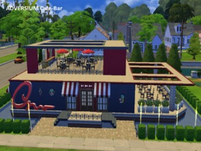 Sims 4 — ADVERSIUM Cafe-Bar by Alexiak1232 — This stylish and modern Cafe-Bar is the ideal choice for your simmies to