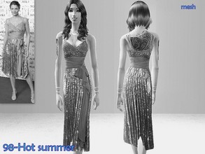 Sims 2 —  Mesh Simchic midcalf dress 5-02-05 by Well_sims — Mesh for you.
