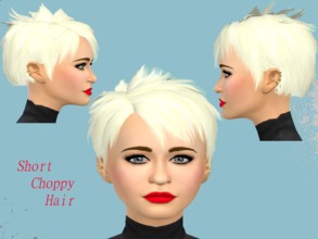Sims 4 — short choppy by neissy — this is a new hair mesh I create a new hair style for women include 9 colors and