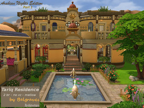 Sims 4 — Tariq Residence by Leander_Belgraves — Part One of the Arabian Nights series, this Arabian residence features