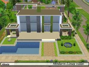 Sims 4 — Modern Lines villa by Alexiak1232 — A modern and comfortable house for your simies. A couple and a child can