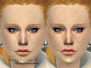 Sims 4 — Heavy Freckles V2 by PlayersWonderland — Inspired from real people pictures Handdrawn 3 designs You'll find it