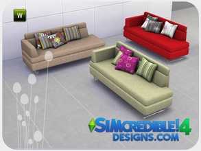 Sims 4 — Metropole Loveseat by SIMcredible! — by SIMcredibledesigns.com available at TSR Now with 4 more neutral tones