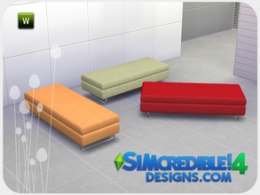 Sims 4 — Metropole Ottoman by SIMcredible! — by SIMcredibledesigns.com available at TSR Now with 4 more neutral tones