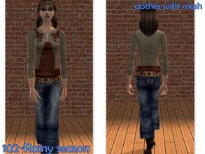 Sims 2 — 102-Rainy season by Well_sims — Beautiful autumn outfit for your sim.