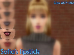 Sims 2 — Sofia\'s lipstick - Wine Lip by Well_sims — Beautiful lipsticks in 6 color (Mocha,candy,mignight,wine,bruise and