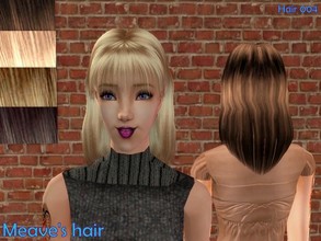 Sims 2 — Hair 004-Meave hair set by Well_sims — Beautiful hair in 5 color (Brown,platinum blonde,dirty blonde,blonde and
