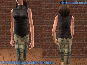 Sims 2 — Black sweater with pants by Well_sims — Beautiful black sweater with pants for your sim.