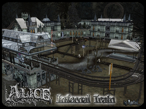 Sims 3 — Infernal Train Community Lot by murfeel — All aboard! This strange eatery was converted from a train converted