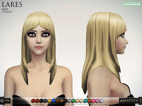 Sims 4 — Madlen Lares Hair by MJ95 — Beautiful new hairstyle with bangs for your sim! This hairstyle is quite different