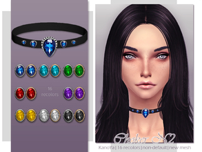 Sims 4 — KanoYa Choker N2 by KanoYa — New mesh 18 recolors My mesh, my textures, dont edit lease U SHOULD SCALE NECK FOR