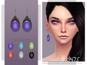 Sims 4 — KanoYa Earrings N15 by KanoYa — New mesh My mesh &amp;amp;amp; my textures, dont edit please 12 recolors