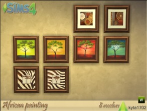 Sims 4 — African painting by Kyta1702 — a painting in 8 recolors, with theme African.
