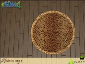 Sims 4 — African rug 1 by Kyta1702 — A wild round rug, Theme African