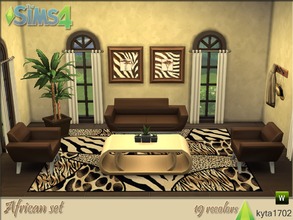 Sims 4 — African set by Kyta1702 — A theme-set, all African style. Big rugs and a painting to decorate your simmies