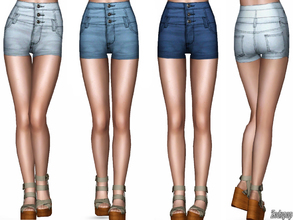 Sims 3 — High Waist Three Button Shorts by zodapop — High waist three button shorts. ~ Custom launcher thumbnail ~ 2