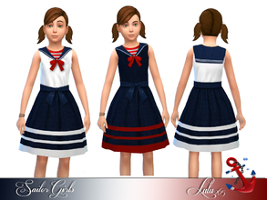 Sims 4 — Sailor Girls  by Lulu265 — A sailor dress for your young girls 