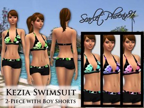 Sims 4 — Kezia Swimsuit Boy Shorts (Bottoms Only) by scarletphoenix91 — Boy short style swimsuit bottoms Teen-Elder 4