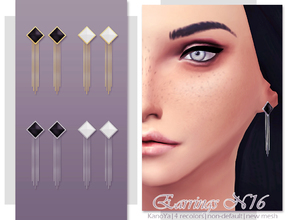 Sims 4 — KanoYa Earrings N16 by KanoYa — New mesh 4 recolors My mesh &amp; my textures, dont edit please 